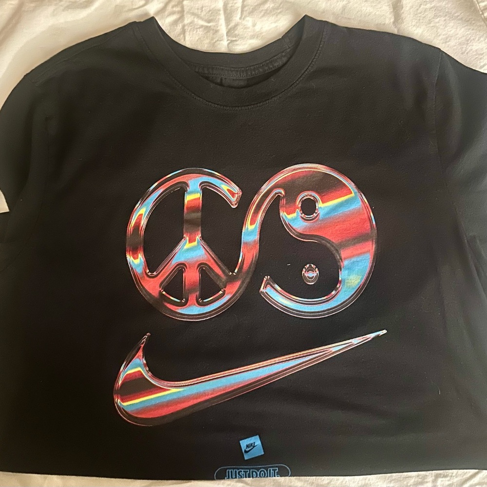 Nike Kids Black Tee with Colorful Graphic